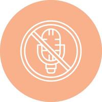 No Microphone Line Multi Circle Icon vector
