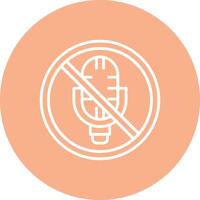 No Microphone Line Multi Circle Icon vector