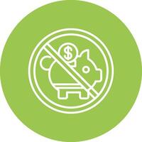 Prohibited Sign Line Multi Circle Icon vector