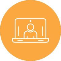 Laptop Line Multi Circle Icon vector