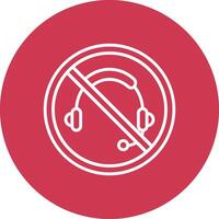 Prohibited Sign Line Multi Circle Icon vector