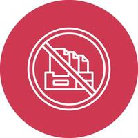 Prohibited Sign Line Multi Circle Icon vector