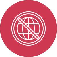 Prohibited Sign Line Multi Circle Icon vector