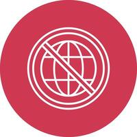 Prohibited Sign Line Multi Circle Icon vector