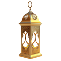 d'oro Arabo lanterna, arabo ai-generativo png