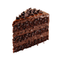 delicioso chocolate bolo isolado em transparente fundo ai-generativo png