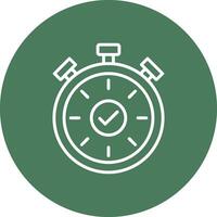 Stopwatch Line Multi Circle Icon vector