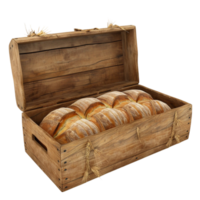 Delicious Pack Of Bread In A Box AI-Generative png