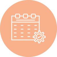 Calendar Line Multi Circle Icon vector