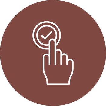 Button Line Multi Circle Icon vector