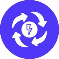 Eco Energy Glyph Multi Circle Icon vector