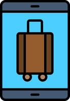 Mobile Line Filled Icon vector