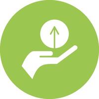 Upload Glyph Multi Circle Icon vector