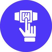 Smartwatch Glyph Multi Circle Icon vector