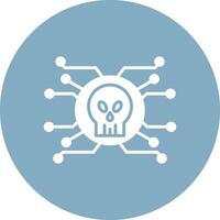 Cyber Attack Glyph Multi Circle Icon vector