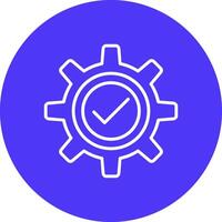 Gear Line Multi Circle Icon vector