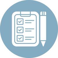 Checklist Glyph Multi Circle Icon vector