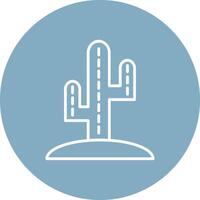 Cactus Line Multi Circle Icon vector