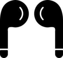 icono de glifo de auriculares vector