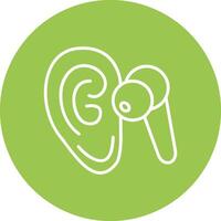 Listen Line Multi Circle Icon vector