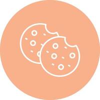 Cookies Line Multi Circle Icon vector