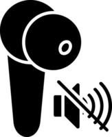 Earbud Glyph Icon vector