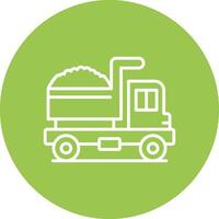 Dump Truck Line Multi Circle Icon vector