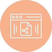 File Sharing Line Multi Circle Icon vector