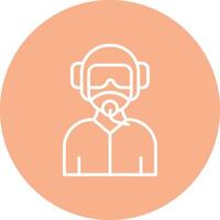 Pilot Line Multi Circle Icon vector