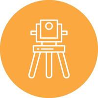 Theodolite Line Multi Circle Icon vector