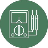 Multimeter Line Multi Circle Icon vector