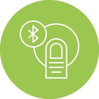 Bluetooth Line Multi Circle Icon vector
