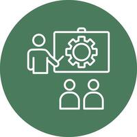 Training Line Multi Circle Icon vector