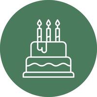 Cake Line Multi Circle Icon vector