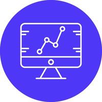 Stats Line Multi Circle Icon vector