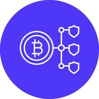 Bitcoin Blockchain Line Multi Circle Icon vector