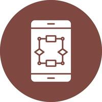 Algorithm Glyph Multi Circle Icon vector