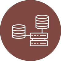Connected Line Multi Circle Icon vector