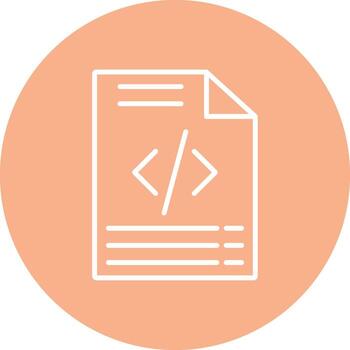 codificación línea multi circulo icono vector