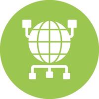 Global Organization Glyph Multi Circle Icon vector