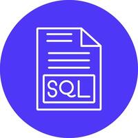 Sql Line Multi Circle Icon vector