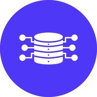 Server Storage Glyph Multi Circle Icon vector