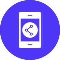 Sharing Glyph Multi Circle Icon vector