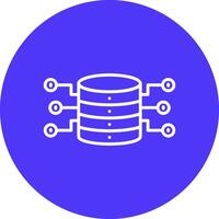 Server Storage Line Multi Circle Icon vector