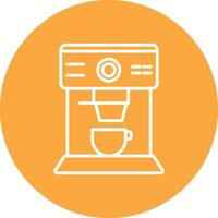 Coffee Machine Line Multi Circle Icon vector