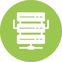 Server Glyph Multi Circle Icon vector
