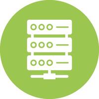 Server Glyph Multi Circle Icon vector