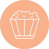 Popcorn Line Multi Circle Icon vector