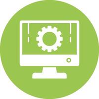 Development Glyph Multi Circle Icon vector
