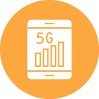 5g Glyph Multi Circle Icon vector